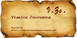 Vlasics Zsuzsanna névjegykártya